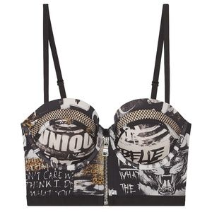 NEW VICTORIAS SECRET VS BALMAIN GRAFFITI BRA 34B